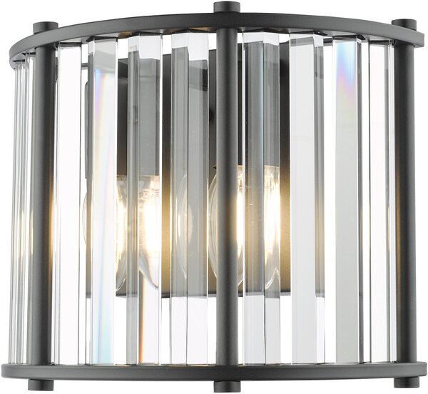 Dar Lighting glamour kristály modern fali lámpa kiran fekete darkir0922