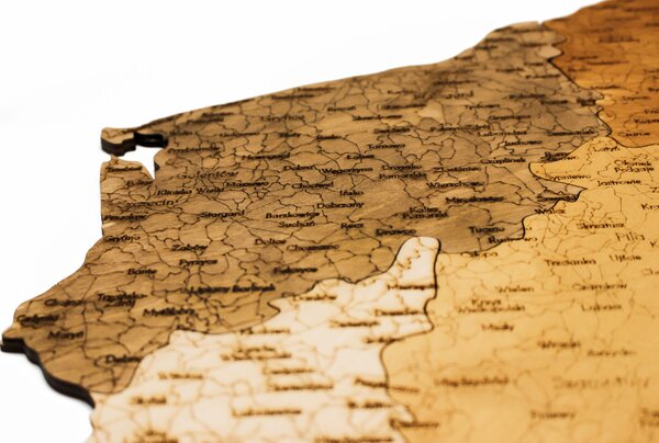 Natura Products - Lengyelország 3D Fa Puzzle Térkép - Elegáns Fali Dekoráció