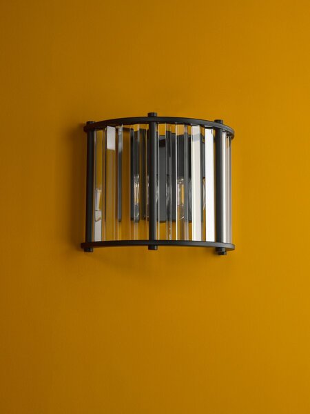 Dar Lighting glamour kristály modern fali lámpa kiran fekete darkir0922