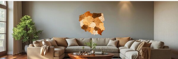 Natura Products - Lengyelország 3D Fa Puzzle Térkép - Elegáns Fali Dekoráció