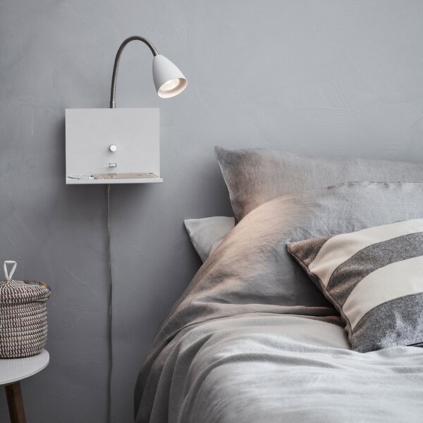 Fali Lámpa Markslöjd, Logi, dimmable, Fehér, Hálószoba, Fém, Modern