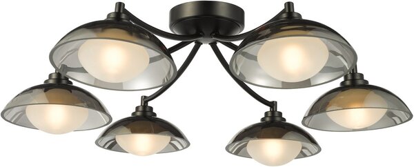 Dar Lighting modern mennyezeti lámpa kadience fekete füstös darkad0622