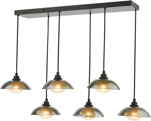 Dar Lighting modern függeszték kadience fekete füstös darkad6422