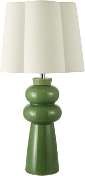 Dar Lighting modern asztali lámpa jordana csiszolt króm zöld darjor4224