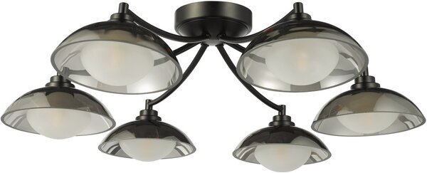 Dar Lighting modern mennyezeti lámpa kadience fekete füstös darkad0622