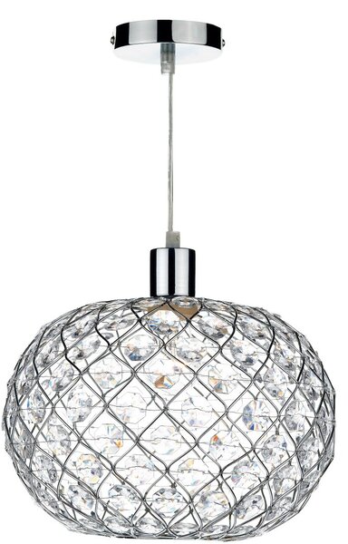 Dar Lighting glamour modern függeszték juanita csiszolt króm darjua6550