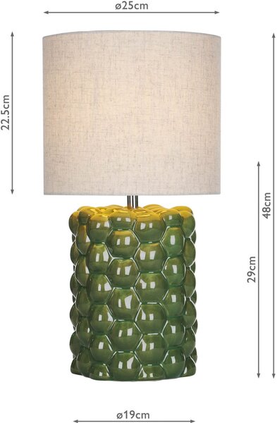 Dar Lighting modern asztali lámpa jayden zöld darjay4224