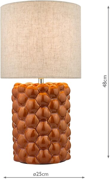 Dar Lighting modern asztali lámpa jayden narancs darjay4211