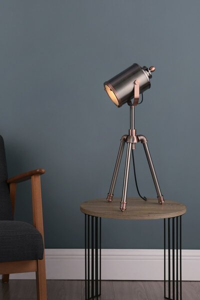 Dar Lighting loft asztali lámpa jake antik ezüst darjak4021