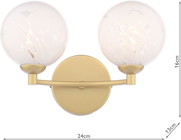 Dar Lighting modern fali lámpa izzy csiszolt arany darizz0935-17