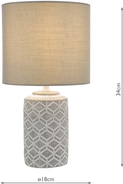 Dar Lighting modern asztali lámpa ilona szürke darilo4239