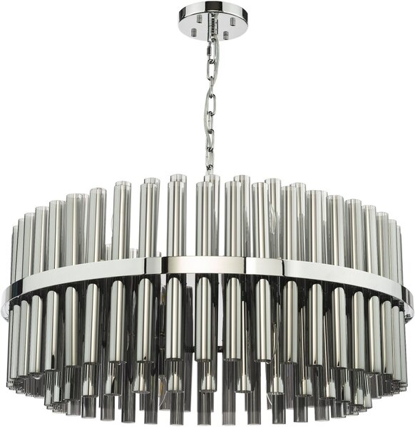 Dar Lighting glamour modern függeszték imani füstös csiszolt króm darima1650