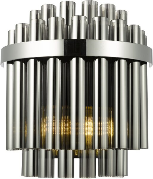 Dar Lighting glamour modern fali lámpa imani füstös csiszolt króm darima0950