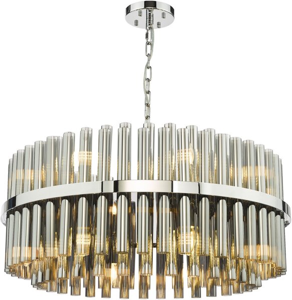 Dar Lighting glamour modern függeszték imani füstös csiszolt króm darima1650