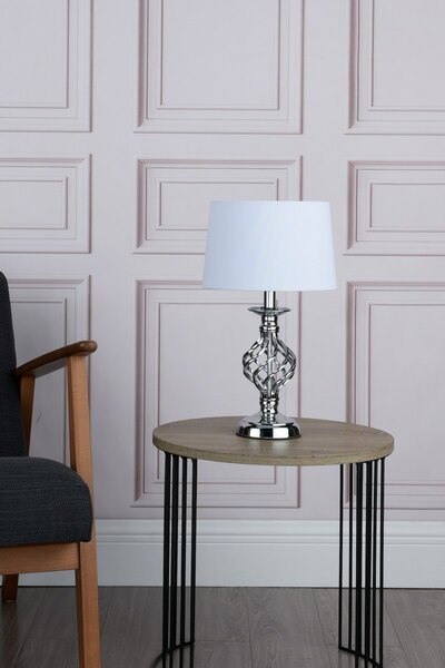 Dar Lighting glamour modern asztali lámpa iffley csiszolt króm dariff4150