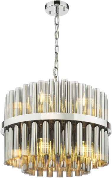 Dar Lighting glamour modern függeszték imani füstös csiszolt króm darima1250