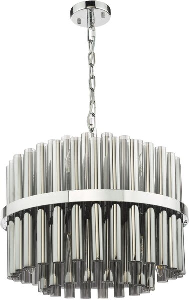 Dar Lighting glamour modern függeszték imani füstös csiszolt króm darima1250