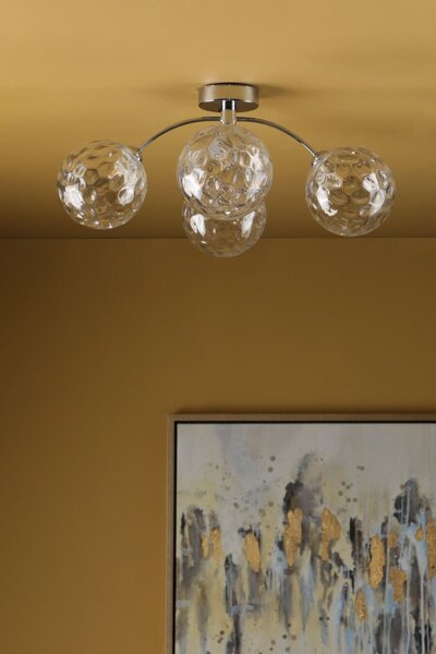Dar Lighting modern mennyezeti lámpa izzy csiszolt króm darizz0450-12