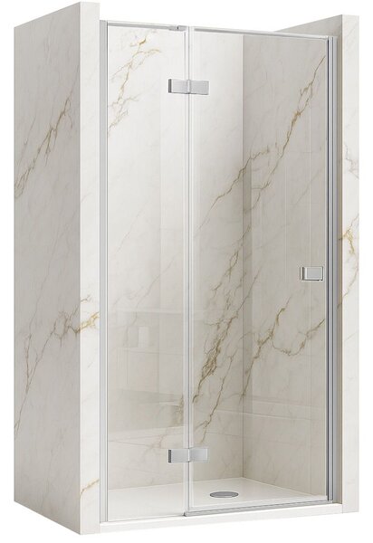 Rea Atlas, zuhanyajtó 80x200cm, balos változat, 6 mm-es átlátszó üveg, króm profil, KPL-K4662