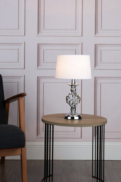 Dar Lighting glamour modern asztali lámpa iffley csiszolt króm dariff4150