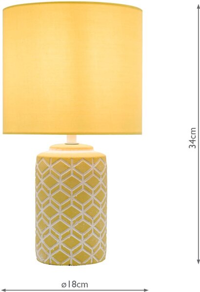 Dar Lighting modern asztali lámpa ilona sárga darilo4211