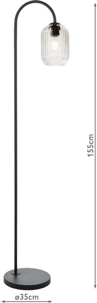 Dar Lighting modern állólámpa idra matt fekete daridr4922-saw6508