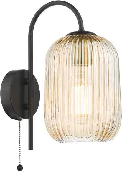 Dar Lighting modern fali lámpa idra matt fekete daridr0722-saw6506
