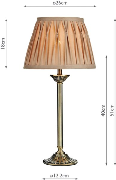 Dar Lighting klasszikus asztali lámpa hatton antik sárgaréz darhat4275