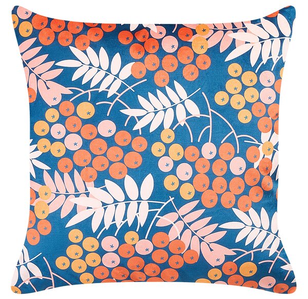 2 db díszpárna SUMAC Bársony 45 x 45 cm Színes Növénymintás