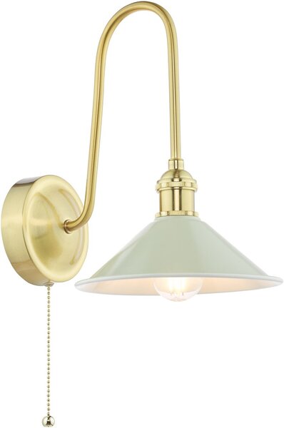 Dar Lighting modern vintage fali lámpa hadano sárgaréz taupe darhad7140-06