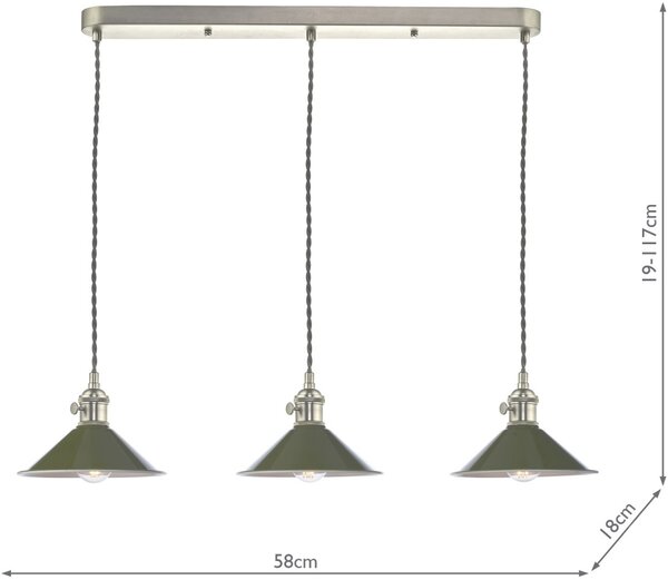 Dar Lighting vintage függeszték hadano antik króm darhad3661-07