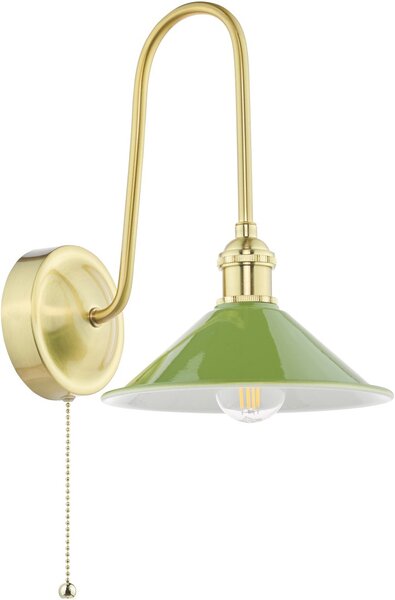 Dar Lighting modern vintage fali lámpa hadano sárgaréz zöld darhad7140-07