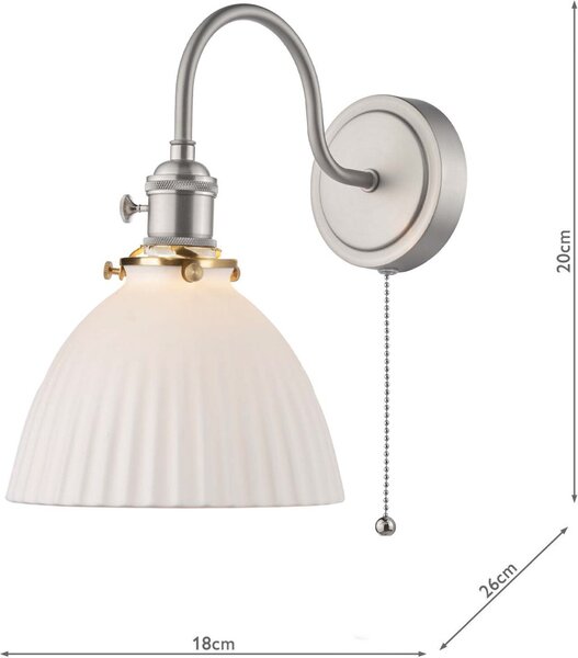 Dar Lighting vintage fali lámpa hadano antik króm darhad0761-09