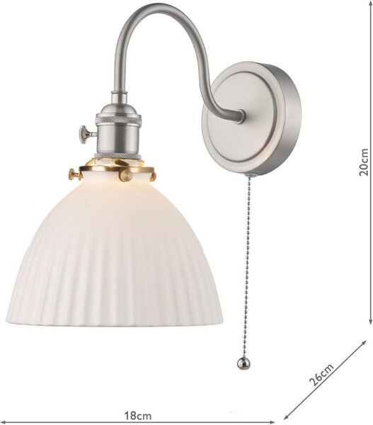Dar Lighting vintage fali lámpa hadano antik króm darhad0761-09