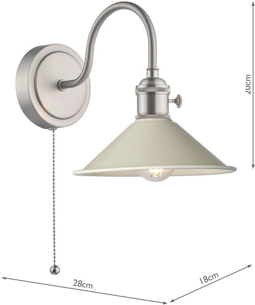 Dar Lighting vintage fali lámpa hadano antik króm darhad0761-06