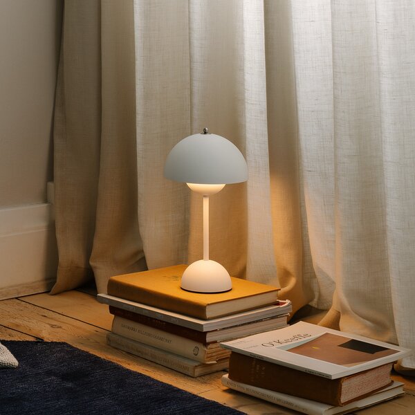 Asztali lámpa &Tradition, Flowerpot VP9, dimmable, Fehér, Nappali, Műanyag, Dizájn