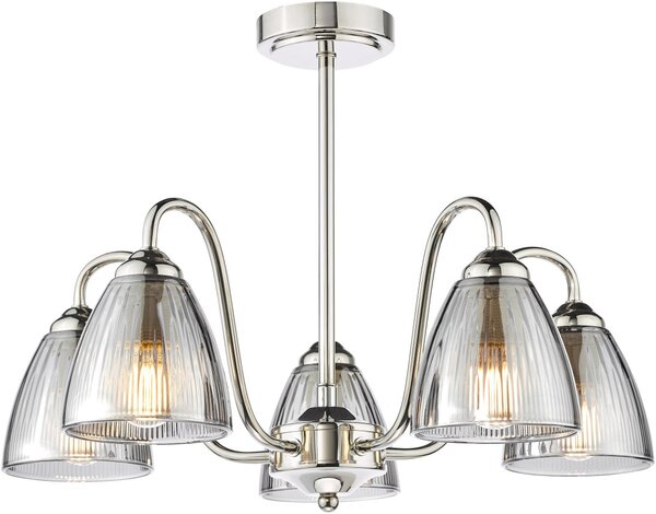 Dar Lighting modern csillár glynis füstös polírozott nikkel dargly5438
