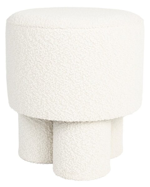 Fehér buklé puff Marcos – White Label
