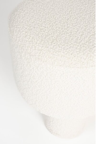 Fehér buklé puff Marcos – White Label