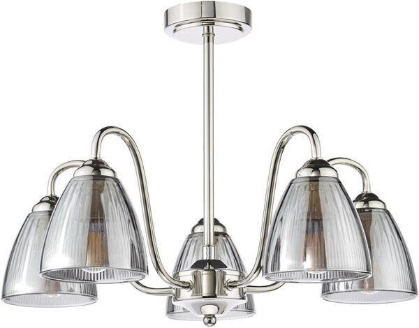Dar Lighting modern csillár glynis füstös polírozott nikkel dargly5438