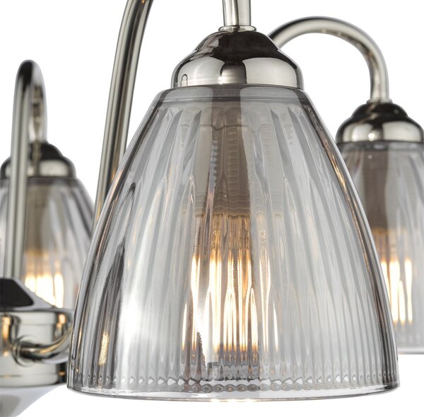 Dar Lighting modern csillár glynis füstös polírozott nikkel dargly5438