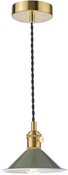 Dar Lighting vintage függeszték hadano sárgaréz zöld darhad0140-07