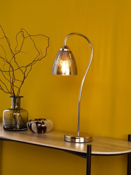 Dar Lighting modern asztali lámpa glynis polírozott nikkel dargly4238
