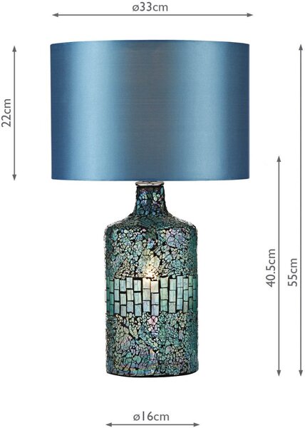 Dar Lighting glamour modern asztali lámpa guru kék dargur4223