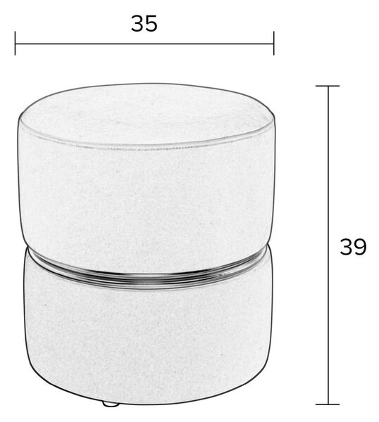 Narancssárga bársony puff Bubbly – White Label