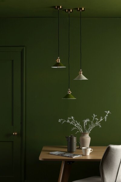 Dar Lighting vintage függeszték hadano sárgaréz zöld darhad0140-07