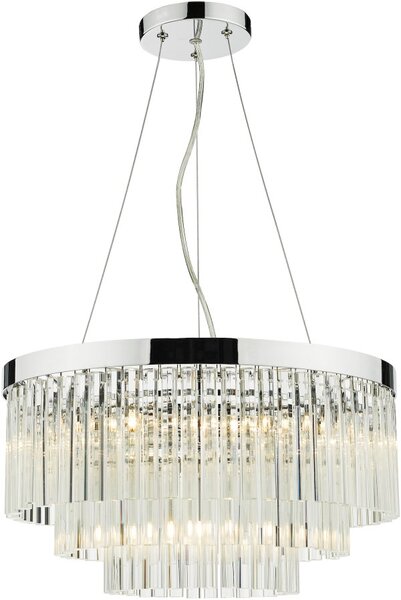 Dar Lighting glamour modern függeszték giovana króm átlátszó dargio0508