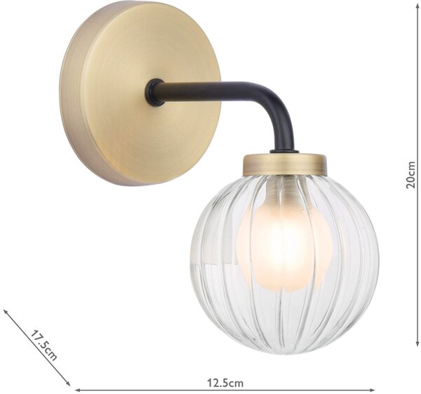 Dar Lighting modern fali lámpa gibbs matt fekete dargib0754