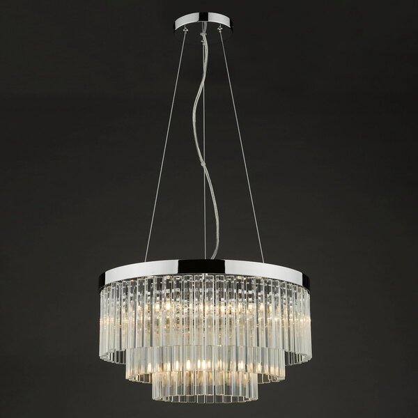 Dar Lighting glamour modern függeszték giovana króm átlátszó dargio0508