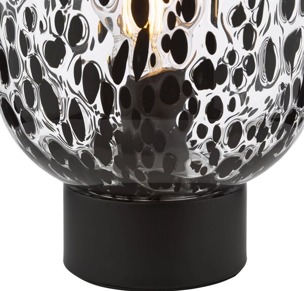 Dar Lighting modern asztali lámpa gethin fekete darget4122